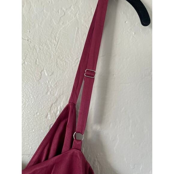 NWT Eloquii Pink Babydoll Sleeveless Satin Midi Slip Dress Summer Plus SZ 16 - Picture 7 of 9